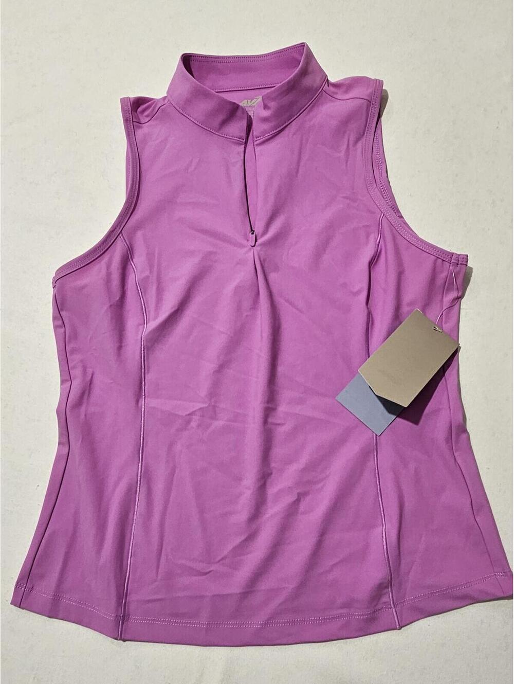 Avia Women's Sleeveless Quarter Zip Athletic Top Size M 8-10 Purple Pink
